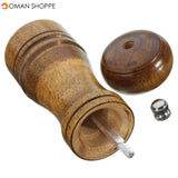 Spice Herb Pepper Grinder Wooden Cruet Mill Condiment Grinding Salt Smashing Tools