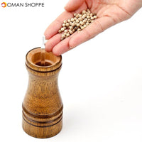 Spice Herb Pepper Grinder Wooden Cruet Mill Condiment Grinding Salt Smashing Tools