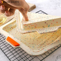 Square Silicone Baking Tray Pan Mold Pan Bread Cake Mold Bakeware Mould DIY Pan Form High Temperature Resistant Cake Tool