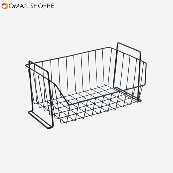 Stackable Iron Mesh Basket Cabinet Door Organizer Rack Closet Holders Storage Basket Rack Organizer