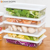 KCASA KC-SB06 Stackable Refrigerator Fridge Freezer Storage Box Stack Food Container Tray Organizer