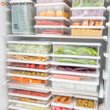 KCASA KC-SB06 Stackable Refrigerator Fridge Freezer Storage Box Stack Food Container Tray Organizer