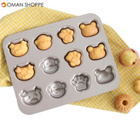 Stainless Steel  12 Continuous Mold Non-stick Household Donut Cake Mold Small Bread Baking Mold