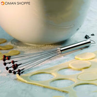 Stainless Steel Ball Whisk Egg Beater Hand Stirrer Mixer Cream Sauce Whipping