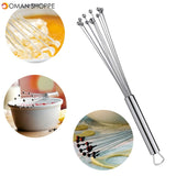 Stainless Steel Ball Whisk Egg Beater Hand Stirrer Mixer Cream Sauce Whipping