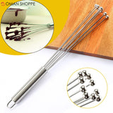 Stainless Steel Ball Whisk Egg Beater Hand Stirrer Mixer Cream Sauce Whipping