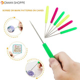 Stainless Steel Cake Plate Durable Biscuit Needle Frosting Stirring Pin Cake Tester Icing Sugar Needle DIY Baking&Pastry Tools