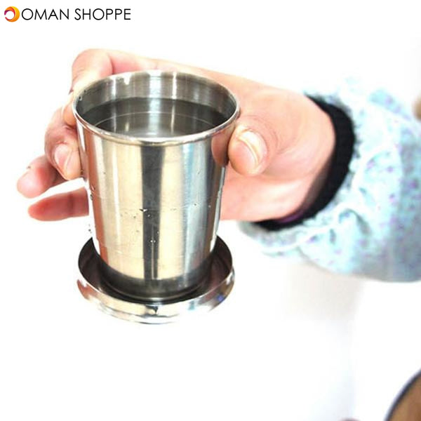 Stainless Steel Collapsible Folding Cup Traveling Outdoor Portable Drinking Cup