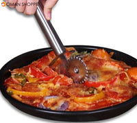 Stainless Steel Dual Wheel Pizza Cutter Slicer Pastry Ravioli Pizza Cutters Noodle Making Tools