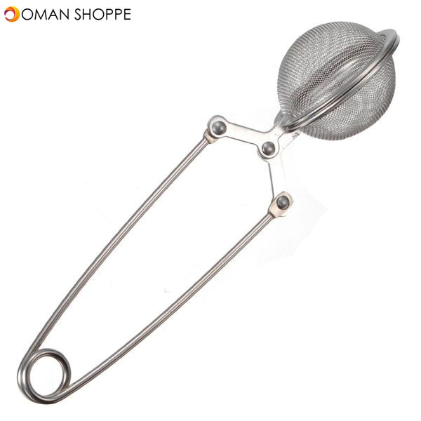 Stainless Steel Herb Tea Strainer Spring Mesh Ball Enclosure