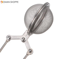 Stainless Steel Herb Tea Strainer Spring Mesh Ball Enclosure