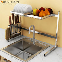 Stainless Steel Kitchen Dish Drying Rack Dish Drainer Rack Storage Shelf Rack Cup Plate Dish Rack Holders Organizer