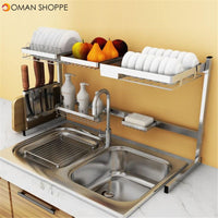 Stainless Steel Kitchen Dish Drying Rack Dish Drainer Rack Storage Shelf Rack Cup Plate Dish Rack Holders Organizer