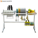 Stainless Steel Kitchen Dish Drying Rack Dish Drainer Rack Storage Shelf Rack Cup Plate Dish Rack Holders Organizer