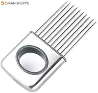 Stainless Steel Onion Holder Slicer Vegetable tools kitchen gadget