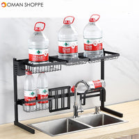 Stainless Steel Over Sink Dish Drying Rack Holder Storage Multifunctional Arrangement for Kitchen Counter