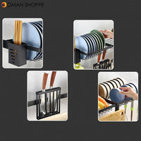 Stainless Steel Over Sink Dish Drying Rack Holder Storage Multifunctional Arrangement for Kitchen Counter