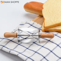 Stainless Steel Rolling Pin Dough Cutter Pastry Baking Croissant Bread Knife Kitchen Christmas Party Decorating Tools