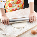 Stainless Steel Rolling Pin Non-stick Pastry Dough Roller for Kitchen Baking Accessories