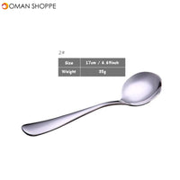 Stainless Steel Round Spoon Soup Spoon Table Spoon Cutlery