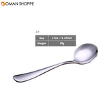 Stainless Steel Round Spoon Soup Spoon Table Spoon Cutlery