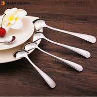 Stainless Steel Round Spoon Soup Spoon Table Spoon Cutlery