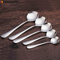 Stainless Steel Round Spoon Soup Spoon Table Spoon Cutlery