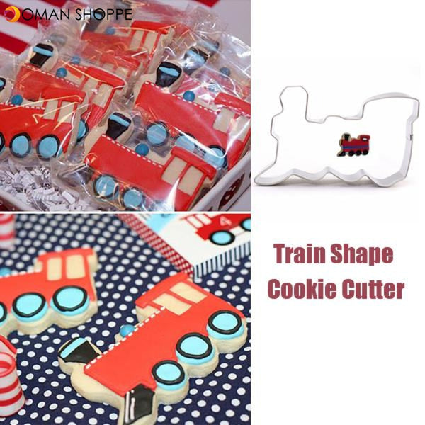 Train Shape Stainless Steel Cookie Cutter Cake Baking Mold 