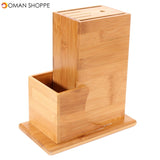 Universal Bamboo Cutter Utensil Holder Block Storage Rack Kitchen Organizer Tools