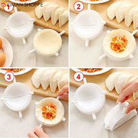 WALFOS 3pieces/set FOOD GRADE Plastic Moulds  Ravioli Dough Press Pastry Dumpling Maker Mold in Different Sizes