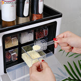 Wall Mounted / Desktop Tabletop Packaging Rack Cutter Holder Hole-free Hanging Box for Kitchen Storage