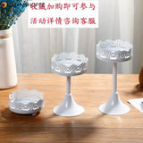 Wedding Cake Stand White Iron Table Ornaments Lace Cake Plate Fruit Dessert Tray Bakeware Dinnerware Cupcake Plates Tableware