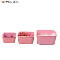 Wheat Straw 3 In 1 Fresh-keeping Box Environmental Protection Students Bento Lunch Box