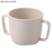 Wheat Straw Environmental Water Cup Children Breakfast Double Handle Eco-Friendly Milk Drink Cup For Baby