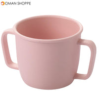 Wheat Straw Environmental Water Cup Children Breakfast Double Handle Eco-Friendly Milk Drink Cup For Baby