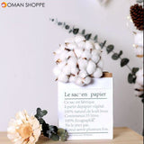 White Cotton Artificial Flowers DIY Christmas Wreath Accessories Natural Dried Flower Garland Flower Wall Material