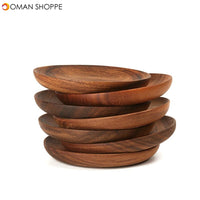 Whole Wood Pan Plate Fruit Dishes Saucer Tea Tray Dessert Dinner Bread Wood Plates Solid Wood Round