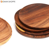 Whole Wood Pan Plate Fruit Dishes Saucer Tea Tray Dessert Dinner Bread Wood Plates Solid Wood Round