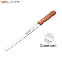 Wooden Handle Serrated Cake Knife Stainless Steel Kitchen Bread Knife Cake Cutter/Leveler Bread Slicer Cakes Cutting/Slicing 605