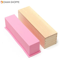 Wooden Loaf Soap Mould Silicone With Lid Making Baking Tool Cake Biscuit Cutter Baking Mold