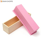 Wooden Loaf Soap Mould Silicone With Lid Making Baking Tool Cake Biscuit Cutter Baking Mold