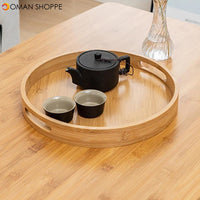 Wooden Round Serving Tray Wood Plate