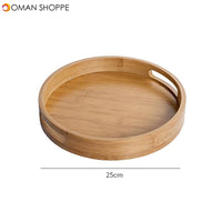 Wooden Round Serving Tray Wood Plate