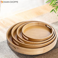 Wooden Round Serving Tray Wood Plate