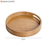 Wooden Round Serving Tray Wood Plate