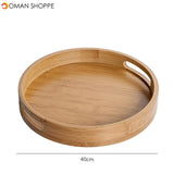 Wooden Round Serving Tray Wood Plate