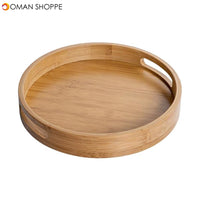 Wooden Round Serving Tray Wood Plate